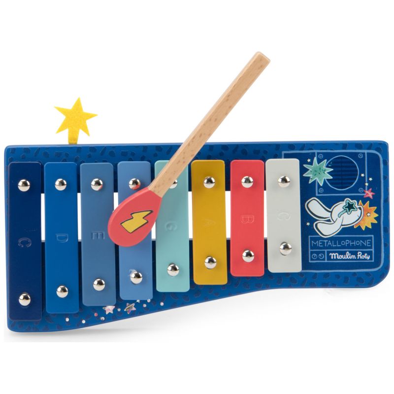 Image d'ambiance de présentation du produit Métallophone Puce & Pilou - Moulin Roty